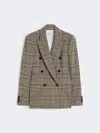 Max Mara Jacquard Jersey Blazer In Brown