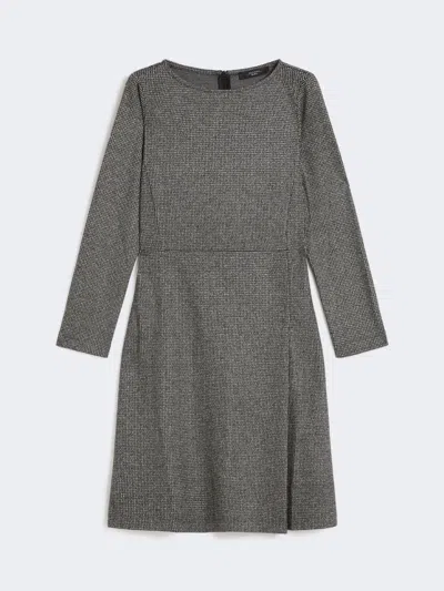 Max Mara Jacquard Jersey Dress In Gray