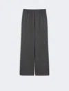 Max Mara Wool-cashmere Drawstring Trousers In Gray