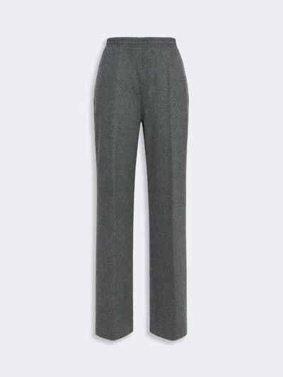 Max Mara Jacquard Jersey Trousers In Gray