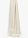 Max Mara Jacquard-knit Viscose And Wool Shawl In Ivory
