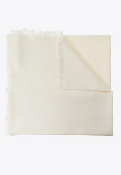 MAX MARA JACQUARD-KNIT WOOL BLEND SCARF
