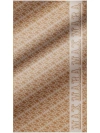 Max Mara Jacquard-knit Wool, Silk And Linen Stole In Tobacco