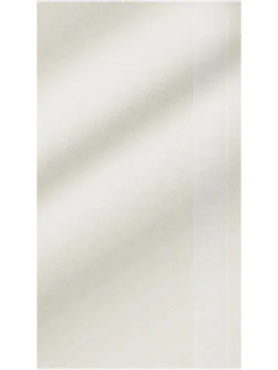 Max Mara Jacquard-knit Wool, Silk And Linen Stole In White