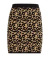 Max Mara Jacquard Leopard Domizia Mini Skirt In Black