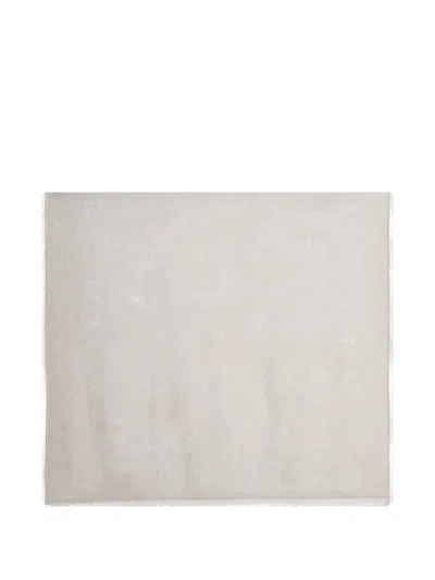 Max Mara Jacquard Logo Scarf In Neutral