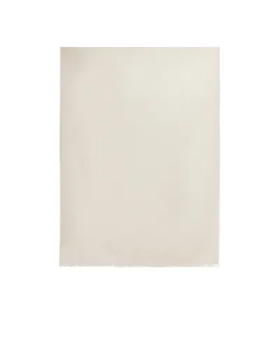 Max Mara Jacquard Logo Wool Scarf In Neutral