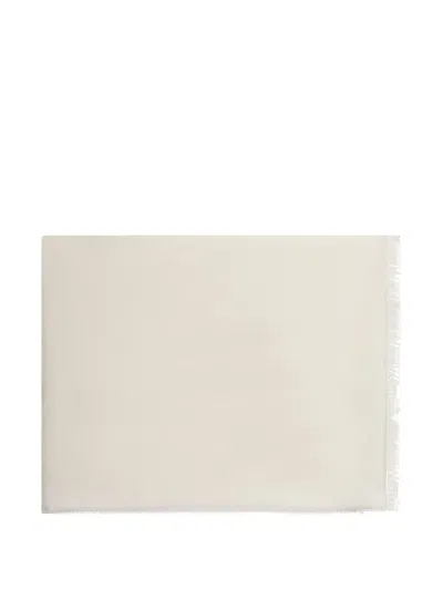 Max Mara Jacquard Logo Wool Scarf In Orange