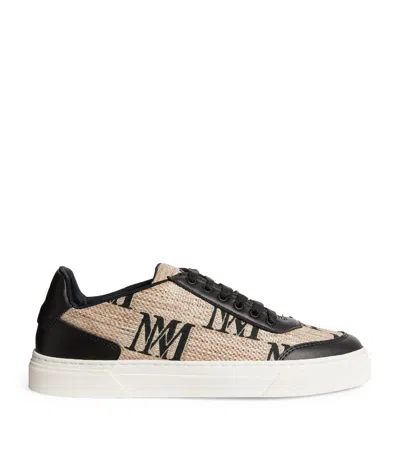 Max Mara Jacquard M Monogram Sneakers In Beige