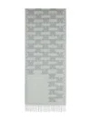 Max Mara Jacquard-monogram Cashmere Scarf In Green