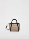 Max Mara Clay Marine Mini Raffia-textured Top-handle Bag In Clay