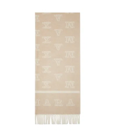 Max Mara Jacquard Shawl In Nude