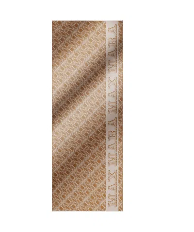 Max Mara Jacquard Shawl In Nude