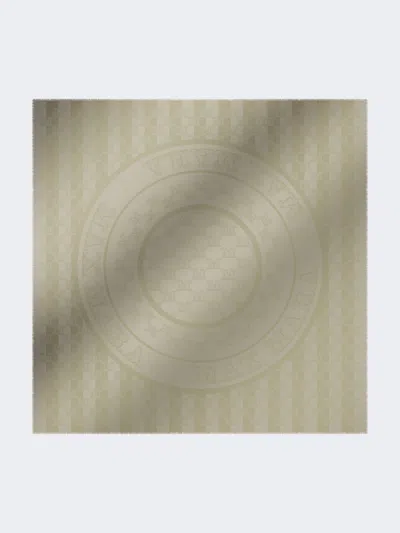 Max Mara Jacquard Silk And Wool Shawl In Sand