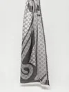 Max Mara Jacquard Silk And Wool Stole In Black