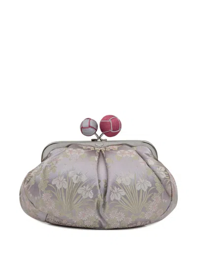Max Mara Jacquard Silk Pasticcino Bag In 灰色