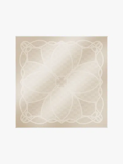 Max Mara Jacquard Silk Shawl In Neutral