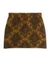 Max Mara Jacquard Technology Wool Miniskirt In Brown