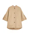 Max Mara Jacquard Wool And Cashmere Cape In Nude