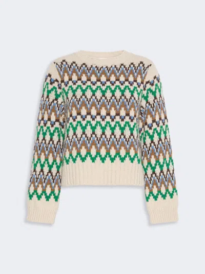 Max Mara Jacquard Wool And Cashmere Sweater In Multi