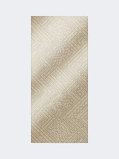 Max Mara Jacquard Wool And Silk Stole In Neutral