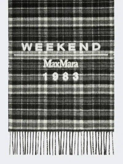 Max Mara Jacquard Wool-blend Stole In Gray