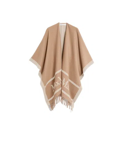 Max Mara Jacquard Wool Poncho