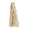 Max Mara Jacquard Wool Scarf In Nude