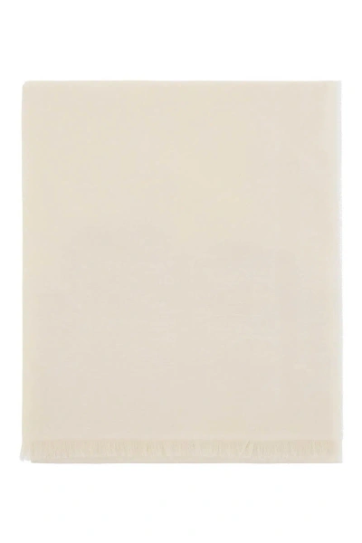 Max Mara Silk And Cotton Jacquard Sh In White