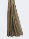 Max Mara Jacquard Wool Stole In Brown
