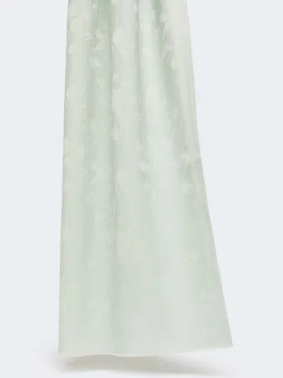 Max Mara Jacquard Wool Stole In White