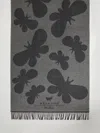 Max Mara Jacquard Wool Stole In Medium Grey