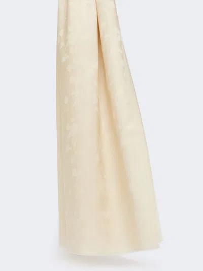 Max Mara Jacquard Wool Stole In White