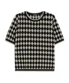 Max Mara Jacquard Wool T-shirt In Black