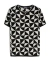 Max Mara Jacquard Wool T-shirt In Black