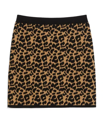 Max Mara Jacquard Yarn Mini Skirt In Black
