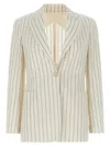 Max Mara Striped Blazer With Front Pockets And Lapels