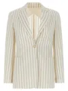 Max Mara Striped Blazer With Front Pockets And Lapels
