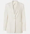 MAX MARA JADI STRIPED COTTON AND LINEN BLAZER