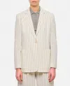 Max Mara Jadi Single-breasted Striped Blazer In Neutral