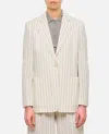 Max Mara Jadi Single-breasted Striped Blazer In Neutral