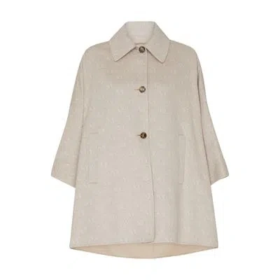 Max Mara Jago Cape In White