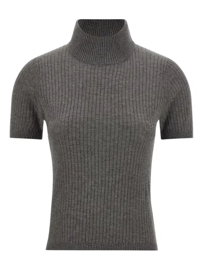 MAX MARA JANAGY RIBBED HIGH-NECK SWEATER