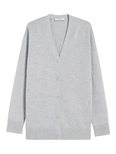 Max Mara Jane Wool And Cashmere Cardigan In Grey