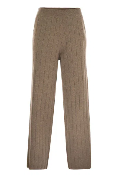 Max Mara Jardin - Cashmere Yarn Trousers In Brown
