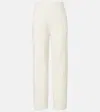 Max Mara Jardin Ribbed-knit Cashmere Sweatpants In White