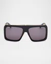 Max Mara Jean Acetate Rectangular Sunglasses