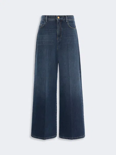 Max Mara Jean Large En Denim De Coton In Blue