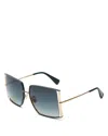 Max Mara Jean Square Sunglasses, 58mm In Deep Gold/deep Green/green