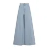 Max Mara Wide-leg High-waist Jeans With Classic Five-pocket Styling In Blue